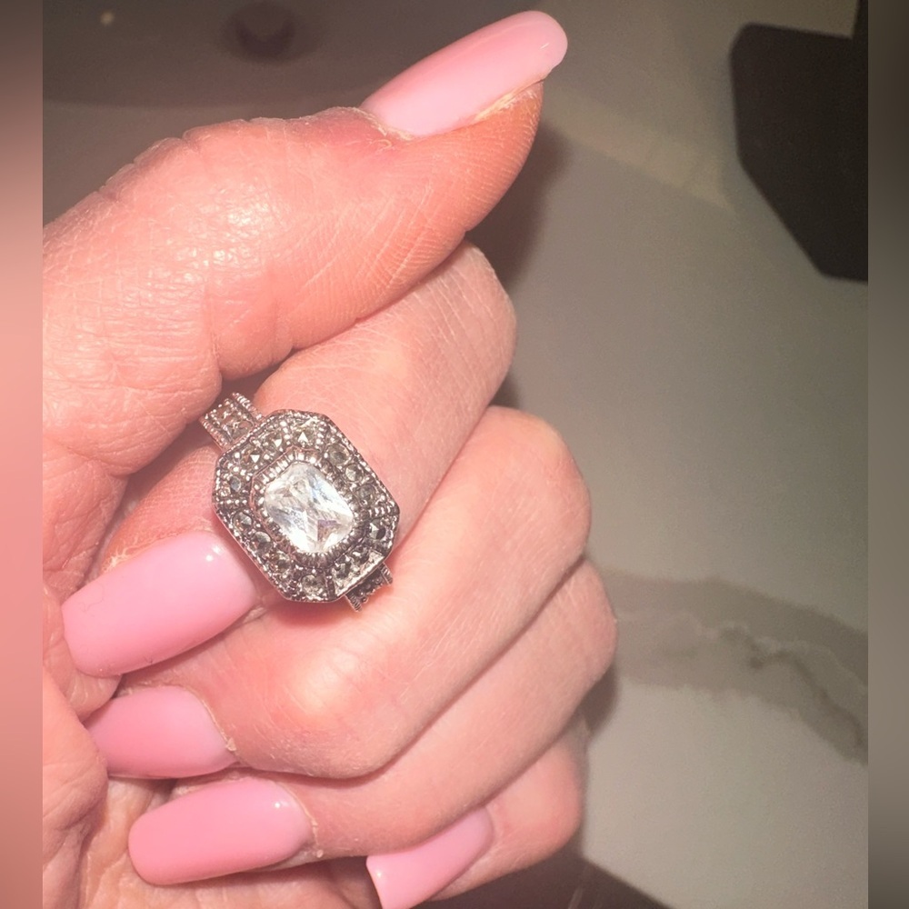 Reign Genuine Marcasite and CZ Ring Women's Ring Size 6 - Picture 8 of 14